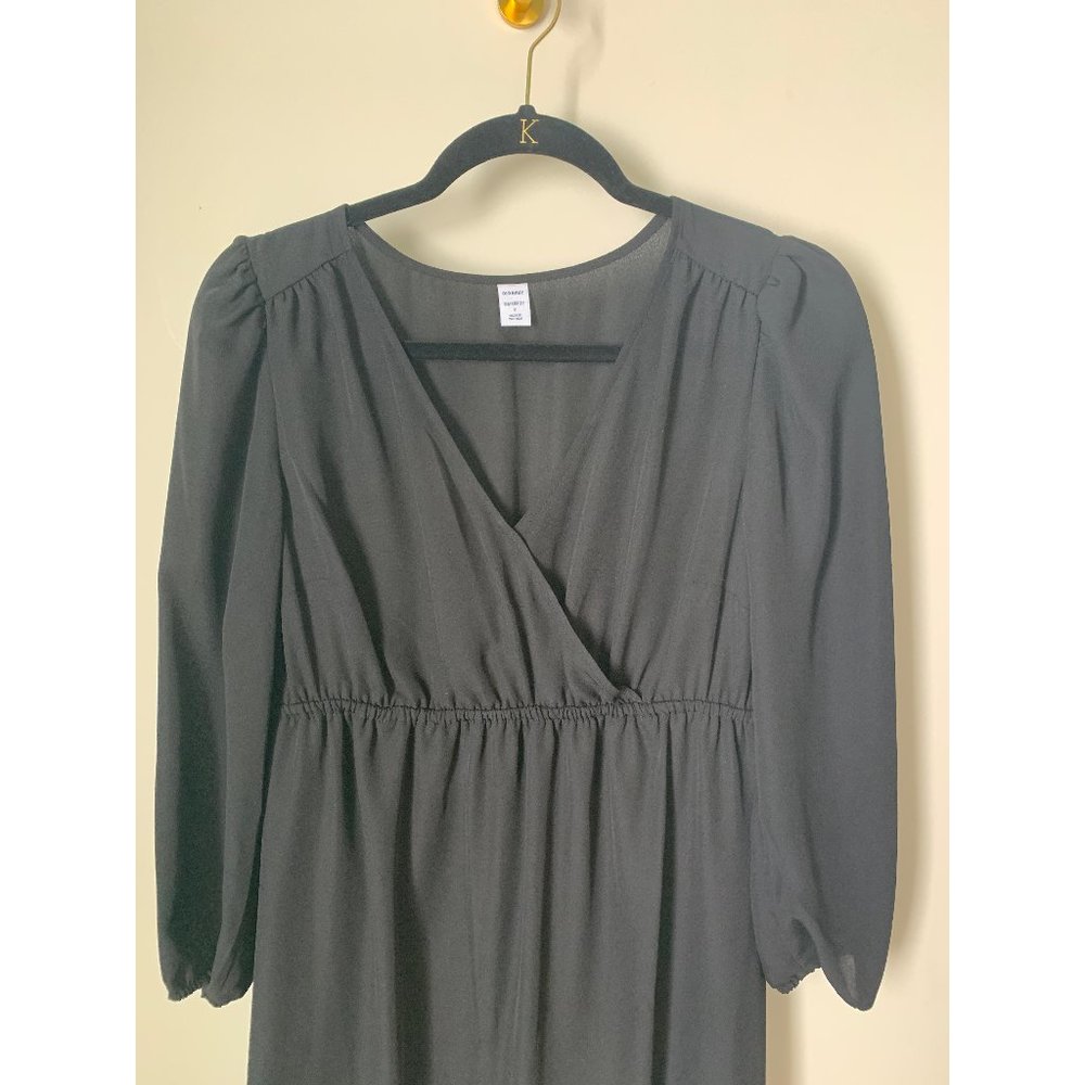 NWOT Old Navy Black Maternity Midi Dress